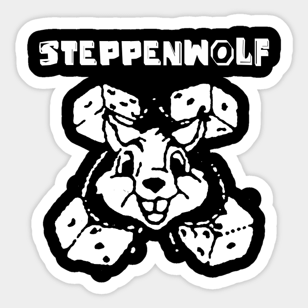 steppenwolf rabbit dice Sticker by doggo babushka